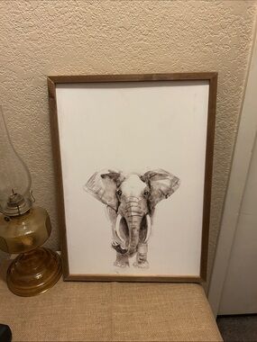Hobby Lobby Brown Elephant Watercolor Print